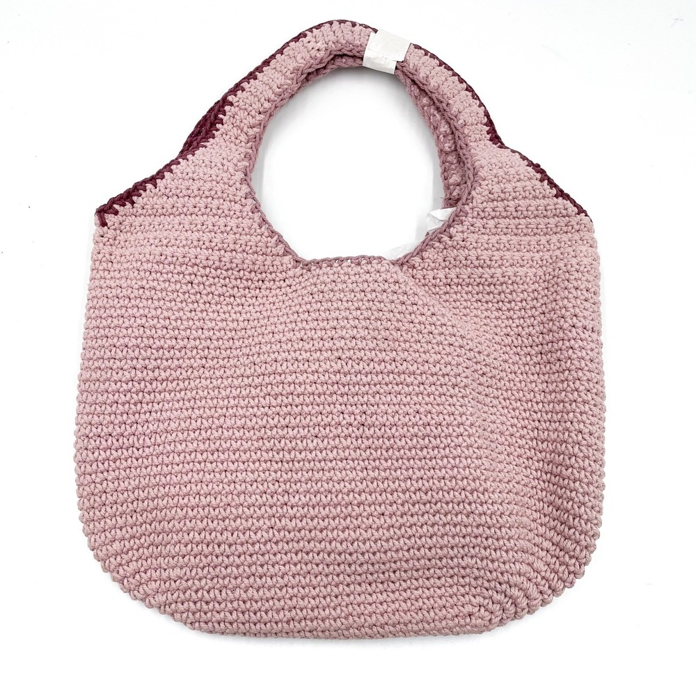 Madewell Crochet Shopper Bag Knit Tote Wisteria‎ Pink Handbag Purse